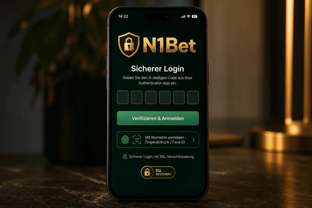 Zwei-Faktor-Authentifizierung und SSL-Sicherheit in der mobilen N1Bet App - n1bet-ch.com
